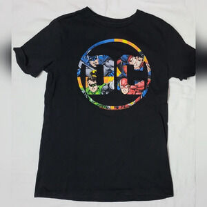 Old Navy Boys Black DC Comics Superheroes Short Sleeve Tee Size XL‎ 14-16